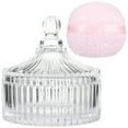 thumbnail image 1 of 2 PCS Glass Powder Puff Container Set, Decorative Jars with Lid, Large Powder Puffs, Ideal for Adult Body Powder Application, 1 of 6