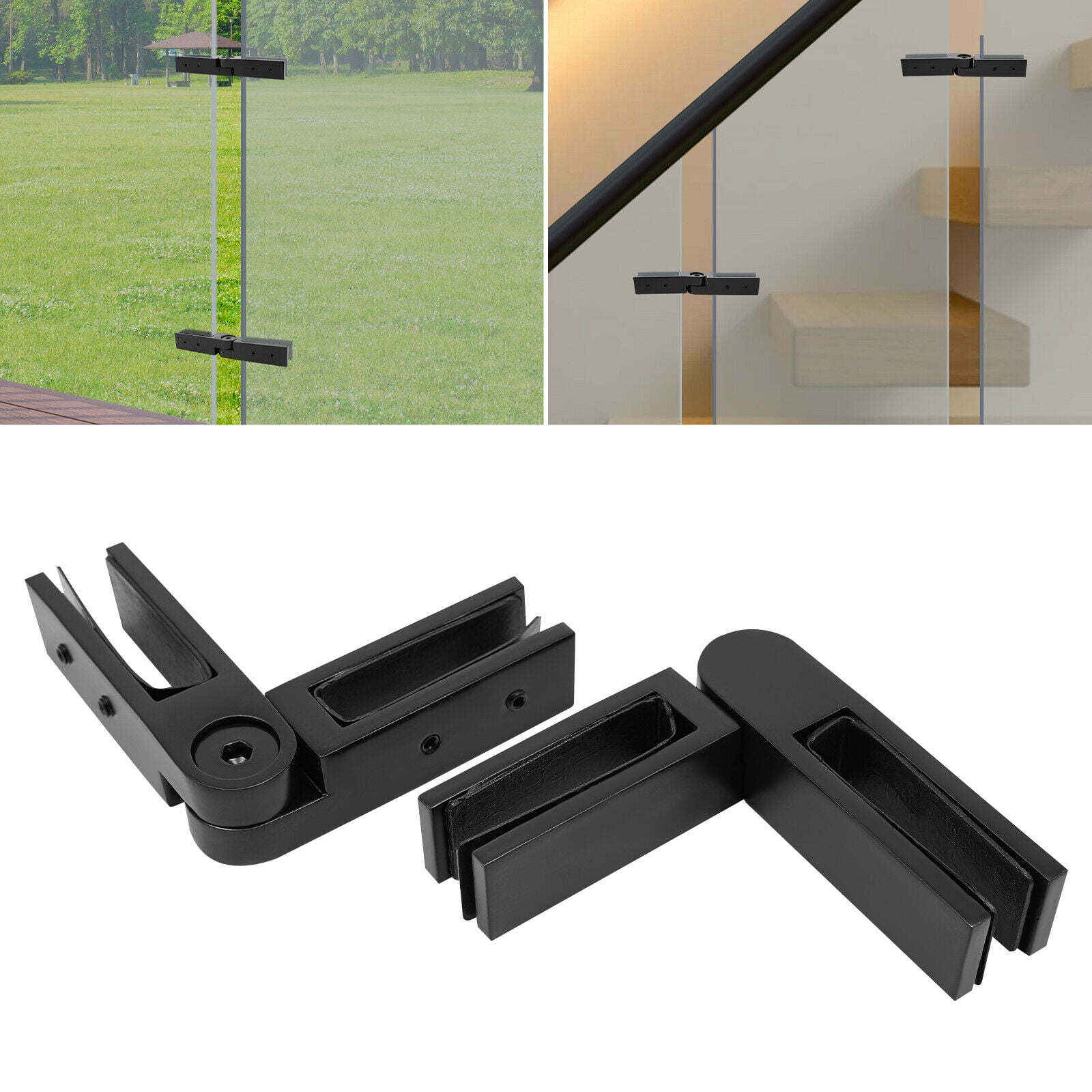 2 PCS Glass Railing Clamp with Adjustable Angle Stainless Steel