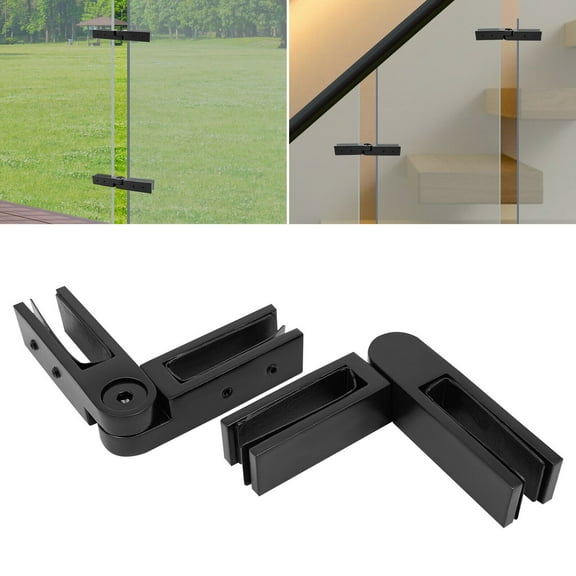 2 PCS Glass Railing Clamp with Adjustable Angle Stainless Steel