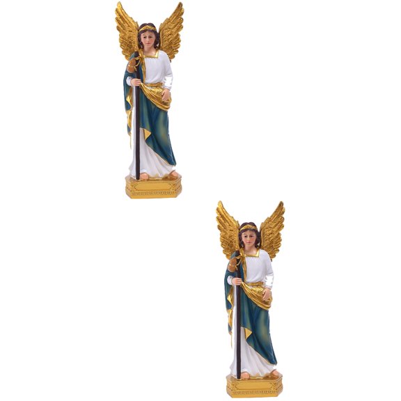 2 PCS God Statue Ornament Statue Sculpture