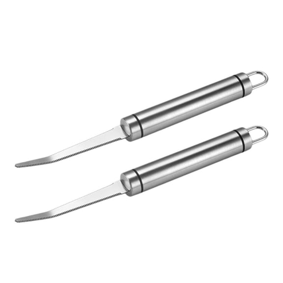 2 PCS Grapefruit Knives Curved Serrated Fruit Slicer & Cutter, Double-Sided Blade with 21x1.9cm, Multi-Use Fruit Prep Tool