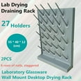 thumbnail image 1 of 2 PCS Grey Lab Drying Draining Racks, Drying Rack For Lab Supply, Glassware Drying Rack, Wall Mount/ Self-standing/ Desktop, 1 of 8