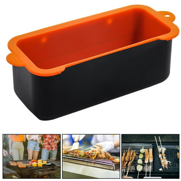 2 PCS Griddle Accessories Grease Catcher for Blackstone, Silicone Grease Cup Liners for Blackstone 36" 28" 22" 17" Griddle, Reusable Grease Catcher Cup Liner Grill Grease Tray, Durable Drip Pans, Gray