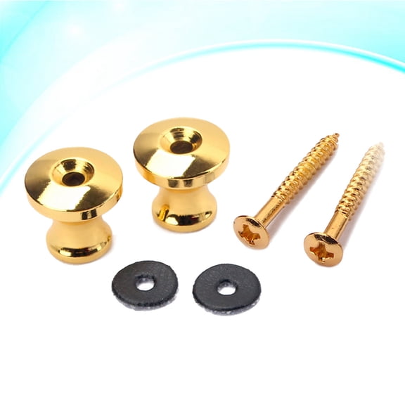 2 PCS Guitar Strap Parts and Accessories Belt Button Pearlescent Earth Tones