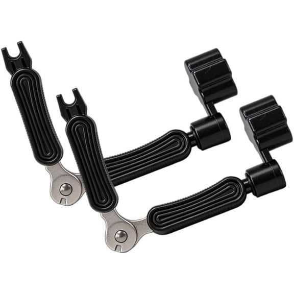 2 PCS Guitar String Winder, 3 in 1 Multifunctional Tool with Electric Guitar Tuner, String Cutter and Bridge Pin Puller, Professional Guitar Peg Winder for Acoustic and Electric Guitar Maintenance