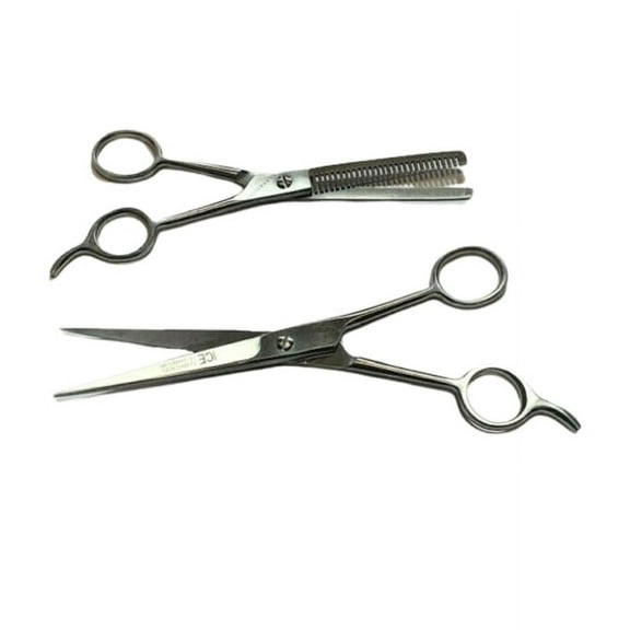 2 PCS Hair Haircutting Grooming Scissors Thinning Set Accessory Stainless Steel