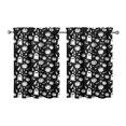 thumbnail image 1 of 2 PCS Halloween Tier Curtains Featuring Bat and Cobweb Illustration, Halloween Themed Caf Curtains for Small Windows 27.5x36in(70x90cm) Kitchen Curtains, 1 of 4