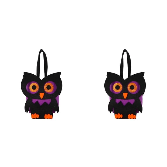 2 PCS Halloween Tote Bags, Reusable Cartoon Goodie Bag for Halloween Trick or Treat Grocery Shopping Party Favors Goodie Bags