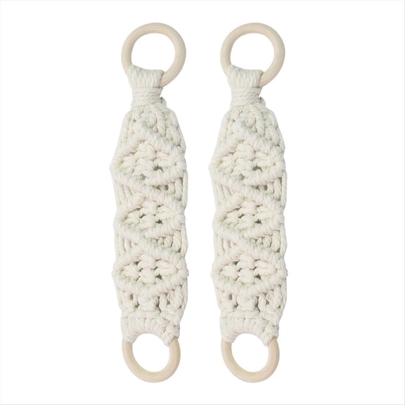 2 PCS Hanging Kitchen Towels Ring Crochet Dish Towel with Loop Holder 10.43x2.56inch