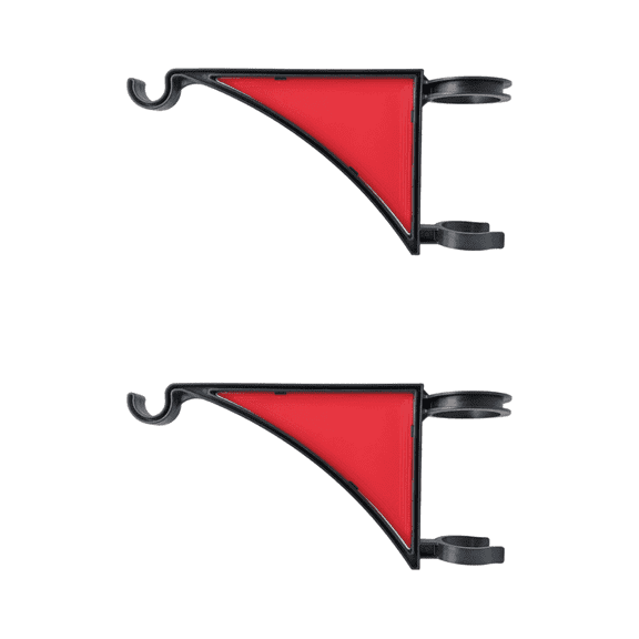 2 PCS Hangs EZ Fence Post Hangers with Red Solid Inserts(Plant Hanger, Garden Hook) Fits 2 3/8" Diameter Posts