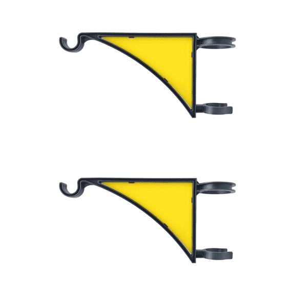 2 PCS Hangs EZ Fence Post Hangers with Yellow Solid Inserts(Plant Hanger, Garden Hook) Fits 2 3/8" Diameter Posts