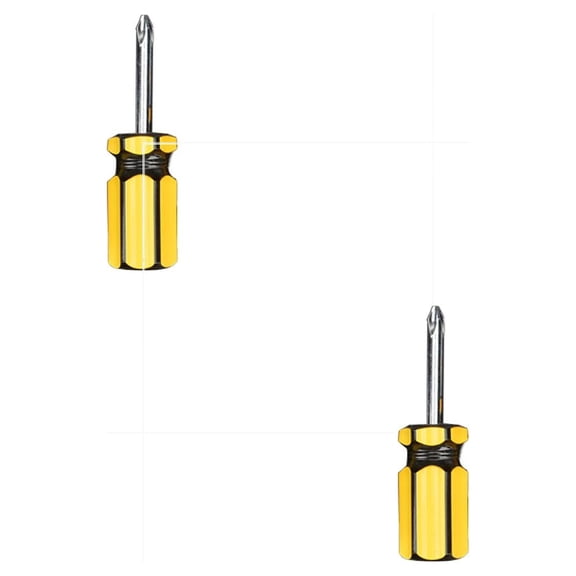 2 PCS Hardware Tools PVC Handle Driver Metric Single Use Steel Flathead Screwdriver Daily tools Home essentials Utility tool