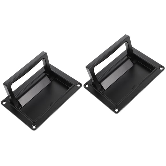 2 PCS Heavy Door Handle Smooth Surface Handle 13X9X1.8CM Black