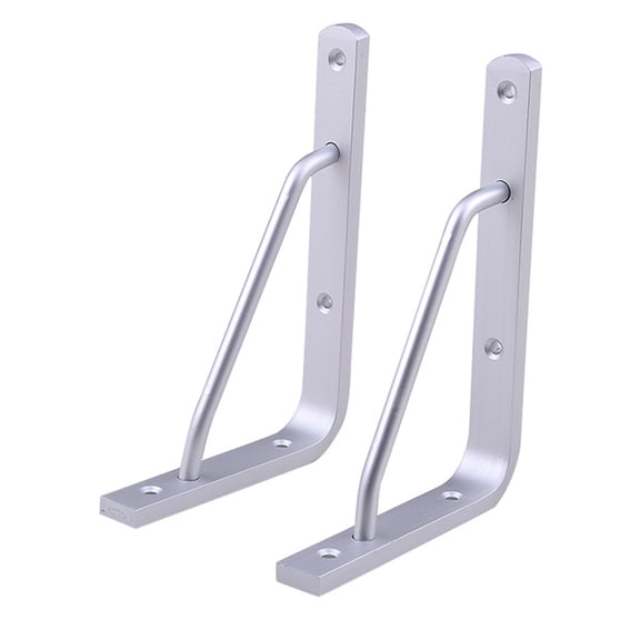 YOSADIER Heavy Duty Triangle Shelf Brackets with Rounded Corners, Secure Wall Support for Home, 2-Pack Metal Brackets