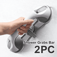 thumbnail image 1 of 2 PCS Heavy Duty Suction Grab Bar for Bathroom - No Drill Safety Handle with Strong Vacuum Lock, Non-Slip Ergonomic Grip, 240lb Capacity for Shower, Bathtub - Ideal for Elderly & Disabled, 1 of 11