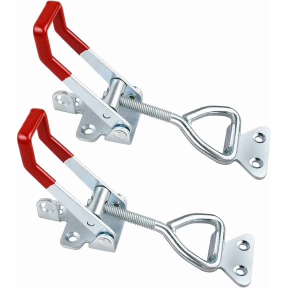 2 PCS Heavy Duty Toggle Clamp Latch 4003 Adjustable Latch Hardware, 1320Lbs Holding Capacity, Quick Release Pull Latch Clamp for Box Case Trunk, Industrial EquiIpment, Smoker Door and More (7.5inch)