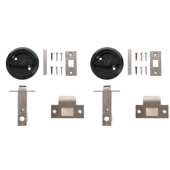 2 PCS Hidden Door Handle Lock Recessed Cup outside Pocket Puck Bolt