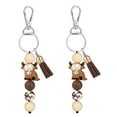 thumbnail image 1 of 2 PCS Highland Cow Keychain Highland Cow Party Favors Cute Gifts Animal Keychains with Tassel for Women Men Gifts, Brown, 1 of 6