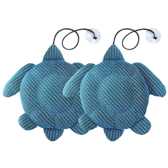 2 PCS Hot Tub Scum Absorber, Hot Tub Sponge Scum Remover with Suction Cup, Turtle Shaped Oil Absorbing Scum Cleaner for Spa, Reusable Floating Scum Ball for Swimming Pool