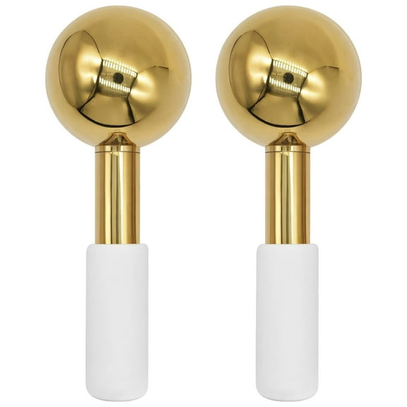 2 PCS Ice Globes for Face,Stainless Steel Ice Globe Face Lifting and Firming Tool,Ice Ball Face Skin Care,Reduces Puffiness and Dark Circles