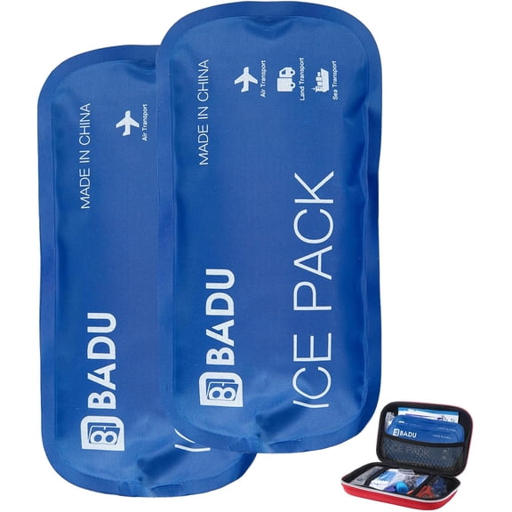 2 PCS Ice Packs for Insulin Cooler Travel Case, Reusable TSA Approved Ice Packs, Travel Ice Packs for Medications, Keep Medication Cool 8-10h in Diabetic Travel Case(Ice Pack Only, No Ice Case)