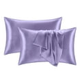 thumbnail image 1 of 2 PCS Imitation Silk Pillowcase Both Sides Soft Breathable Smooth Silk Pillow Cover Imitation Silk Pillowcase Both Sides Soft Breathable Smooth Silk Pillow Cover for Gift 20.08*30 "(Royal Blue), 1 of 8