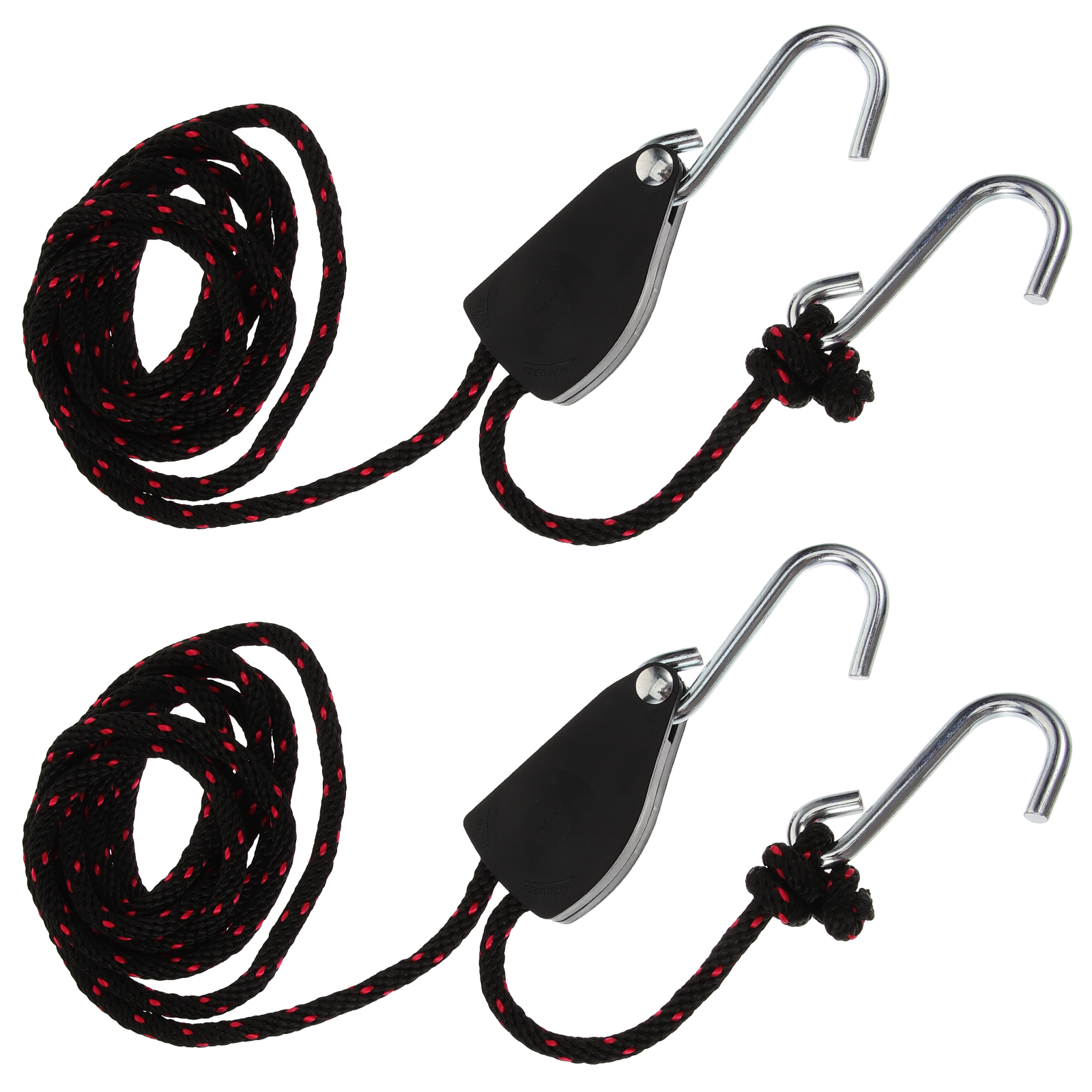 2 PCS Kayaks Canoe Tie down Heavy Duty Rope Hangers LED Light Rope Kayak Ratchet Straps