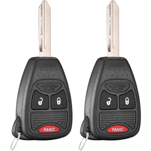 2 PCS Key Fob Replacement Fits for Dodge Ram 1500 2500 3500 2006 2007 2008 Durango Charger Jeep Wrangler Patriot Grand Cherokee Compass Commander Chrysler 200 300 Car Keyless Entry Remote OHT692427AA
