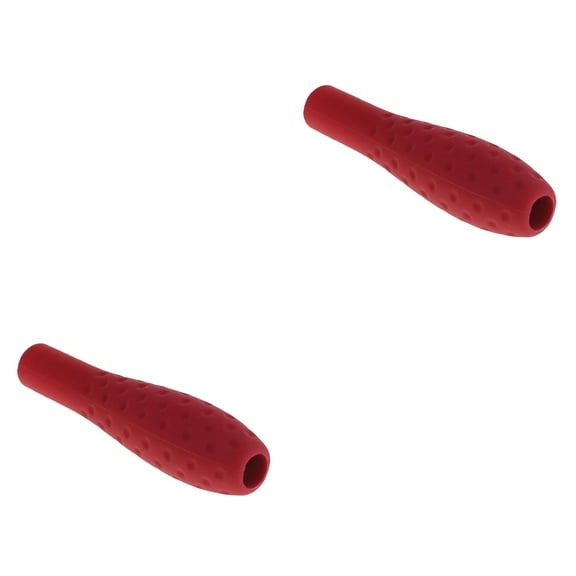 SOPOTUTU Silicone Stylus Grip Red Lightweight and Portable for Lasting Use 2Pcs