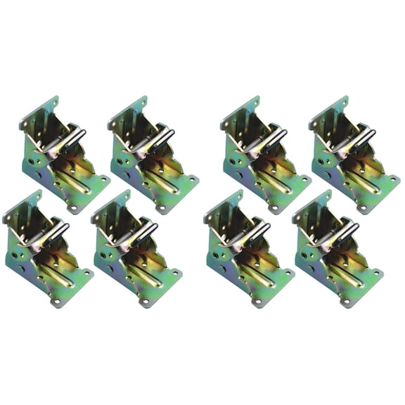 RENACLIPY Folding Furniture Leg Hinges, Multi-Color Set of 8 for Home Use and Easy Installation