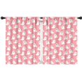 thumbnail image 1 of 2 PCS Kitchen Curtains with Spooky Cute Black Cat and Candy Pattern,42x54in long Curtains Set, 1 of 5