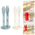 thumbnail image 1 of 2 PCS Kitchen Glove Holder Kitchen Glove Stand Holder Rubber Glover Drying Dryer Rack Reusable Rubber Mitten Clothes Drying Rack for Dish Gloves and Rags,White and Blue, 1 of 9
