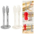 thumbnail image 1 of 2 PCS Kitchen Glove Holder Kitchen Glove Stand Holder Rubber Glover Drying Dryer Rack Reusable Rubber Mitten Clothes Drying Rack for Dish Gloves and Rags,White and Grey, 1 of 9