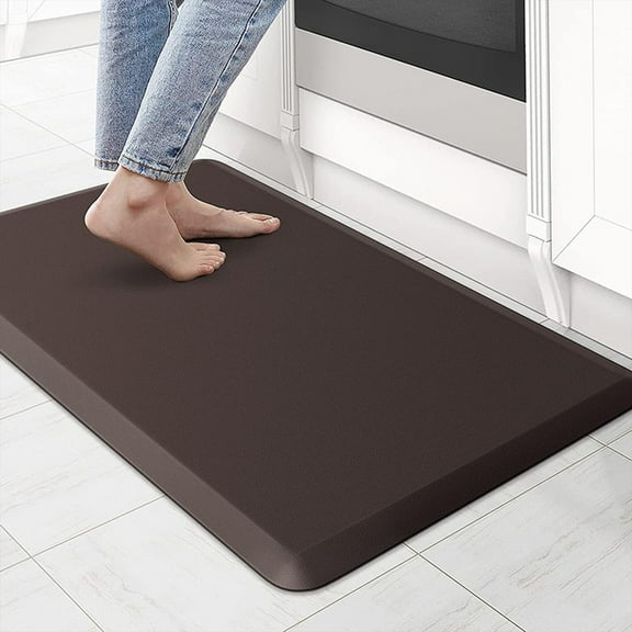 2 PCS Kitchen Rugs Cushioned Kitchen Mats, Antifatigue Mat For Floor, Nonskid Washable Kitchen Rug Set, Water Proof Standing Desk Mat, Heavy Duty Comfort Foam Floor
