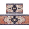 thumbnail image 1 of 2 PCS Kitchen Rugs, Floral Cushioned Anti-Fatigue Kitchen Rugs, Kitchen Mats for Kitchen Floor Laundry Office, 1 of 6