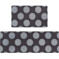 thumbnail image 1 of 2 PCS Kitchen Rugs and Mats Cushioned Anti-Fatigue Kitchen Rugs, Black Mandala Waterproof Non-Slip Kitchen Mats Washable for Floor Kitchen Laundry Office (17.3"x30"+17.3"x47"), 1 of 6