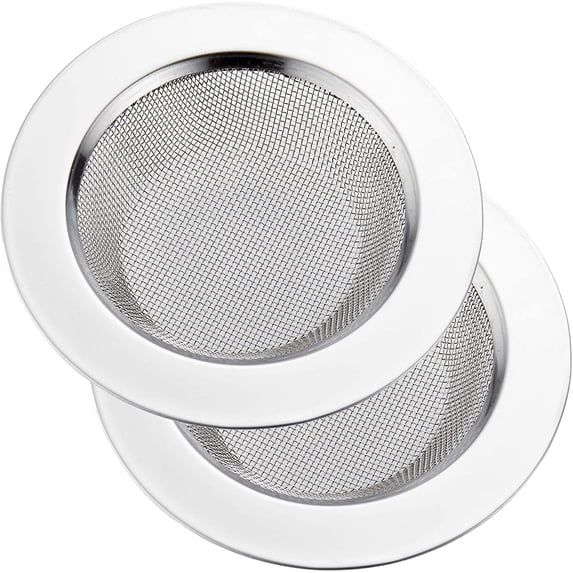 2 PCS Kitchen Sink Strainer Stainless Steel, kitchen Sink Drain Strainer,Sink Strainers with Large Wide Rim 4.5" Diameter for Kitchen Sinks