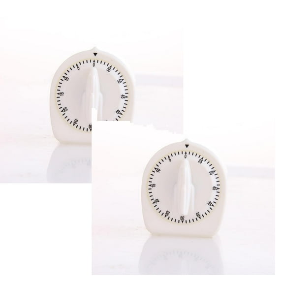 2 PCS Kitchen Timer 60 Minutes Mechanical Timer Clock With Loud Alarm Countdown Timer No Battery Needed For Oven Cooking Baking Exercise Fitness Teaching Classroom Study Clock & Accessories