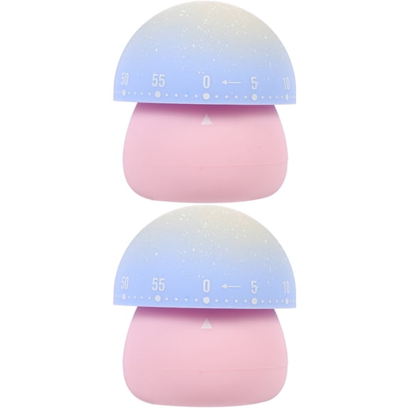 2-Pack Pink Cookie-Shaped Kitchen Timers with Alarm for Kids and Toddlers, Fun and Easy to Use