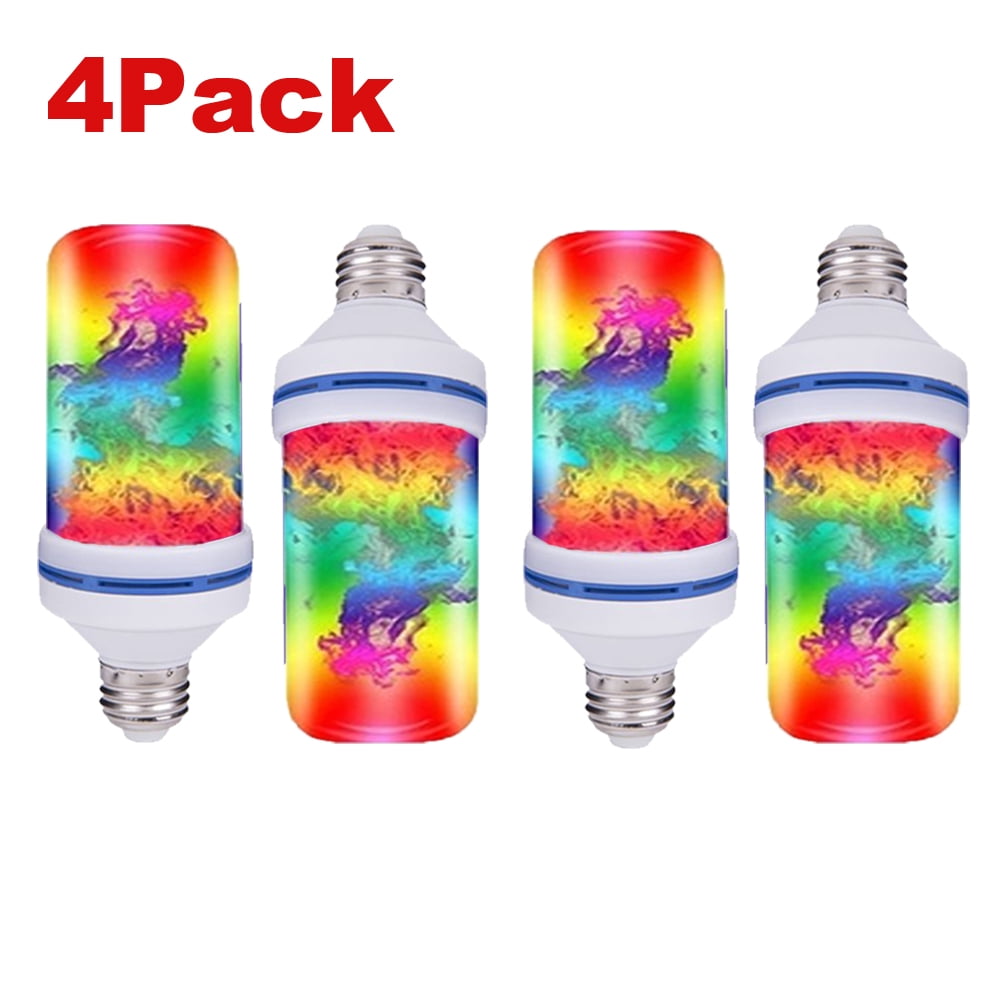2 PCS LED Flame Effect Fire Light Bulbs E27 Standard Base, Simulation ...