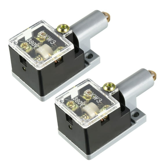 2 PCS LXW3-N 1NO 1NC Spring Plunger Roller Micro Limit Switches Black