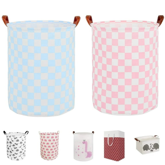 Evlmd 2 PCS Evlmd Large Laundry Basket, Waterproof Laundry Hamper Collapsible Organizer Basket for Storage Toy Bins Gift Baskets , Bedroom Clothes Children Nursery Hamper