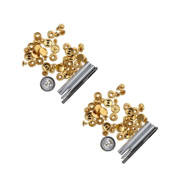 2 PCS Leather Fasteners Seamless Trigger Snap Hooks Swivels Work Golden