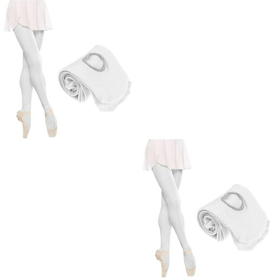 2 PCS Leotards for Women Ballet Dance Tights Girls Impenetrable Aldult White Child