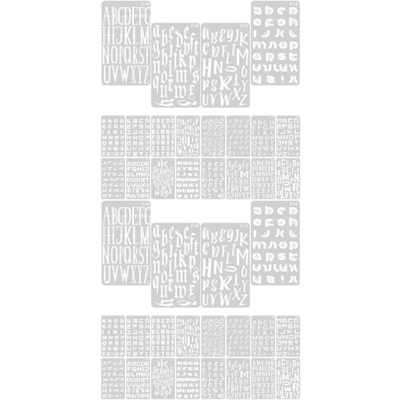 2 PCS Letter Template Stencils for Journaling Fabric Painting White