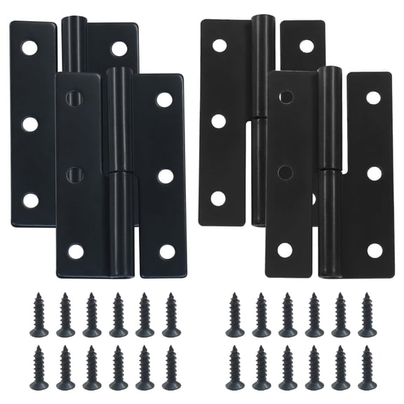 2 PCS Lift Off Hinge, Black Stainless Steel Detachable Hinges Right Handed Slip Joint, Small Cabinet Door Butt for Home Improvement/DIY Enthusiasts