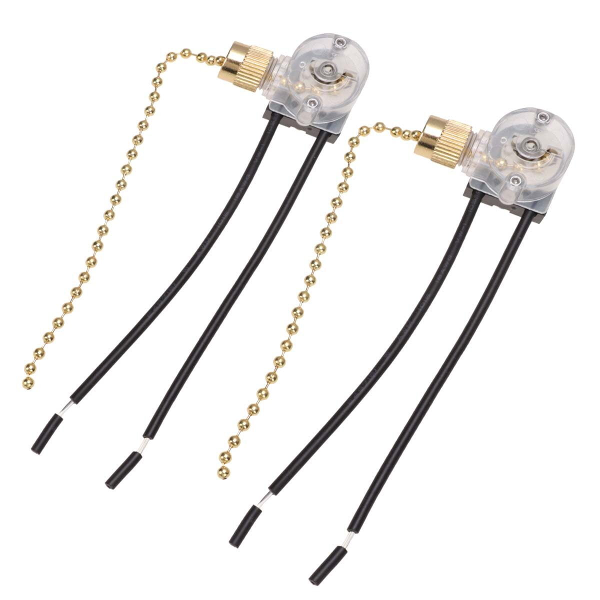 FRCOLOR Durable Plastic Pullchain Switch for Fan and Light Multi Color ...