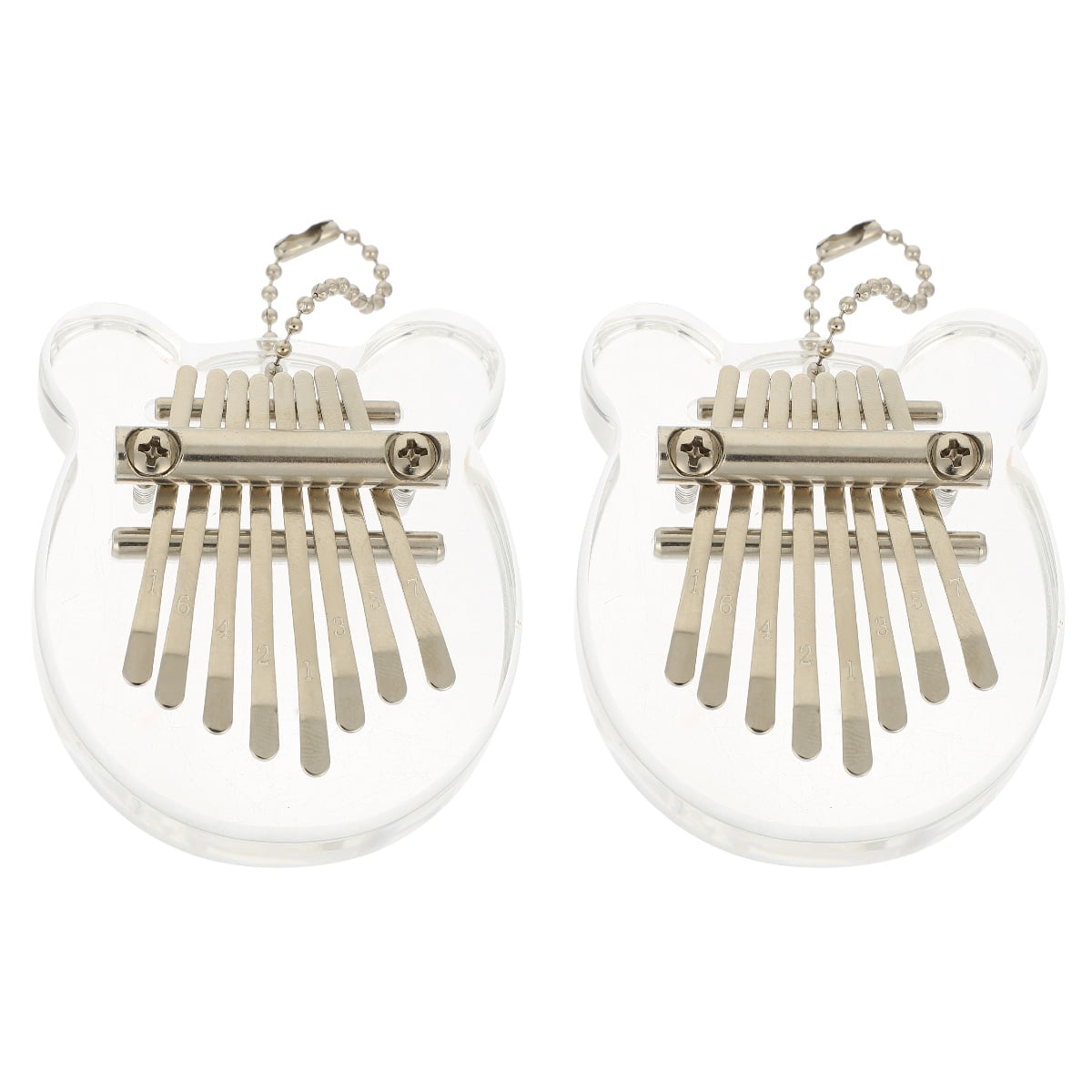 2 PCS Limba Thumb Kalimba for Beginners Piano Small Instrument Crystals