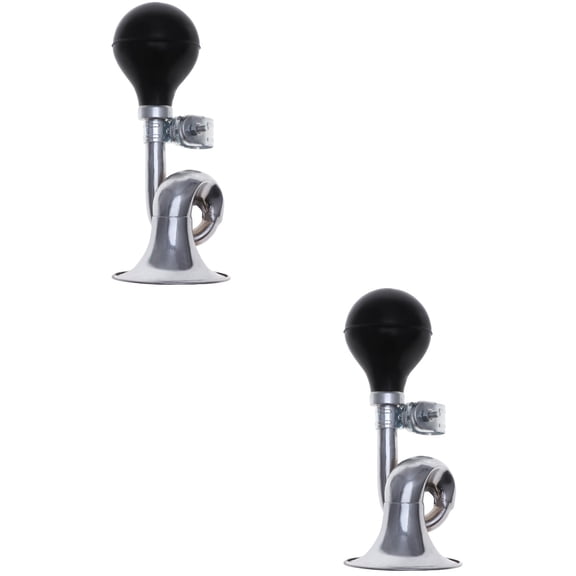 TABLZONE Plated Silver Loud Bike Horn Durable Weatherproof for Handlebars 2Pcs