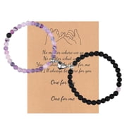 2 PCS Magnetic Bracelets for Couples Love Bracelets,Distance Healing Braceletsm Matching Heart Bracelet for Lover Him & Her Boyfriend Girlfriend Valentines Day Gifts
